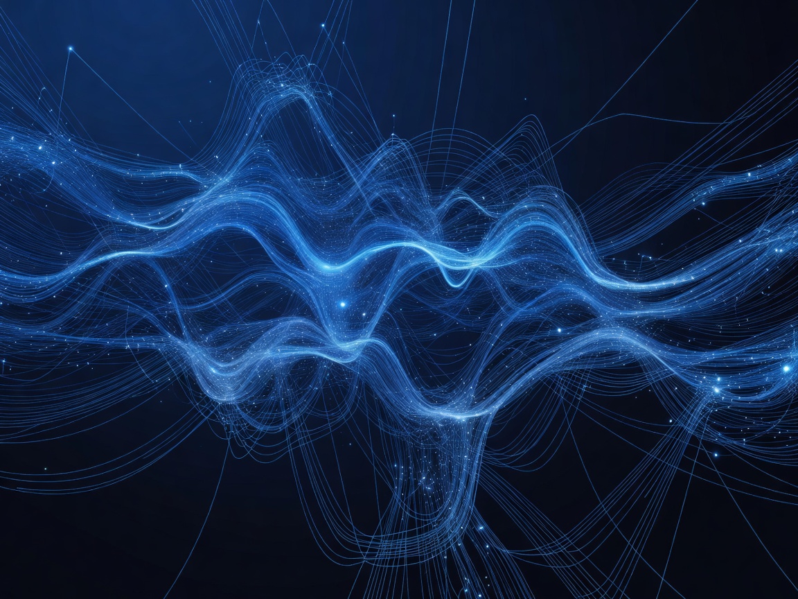 Abstract blue network representing business AI models